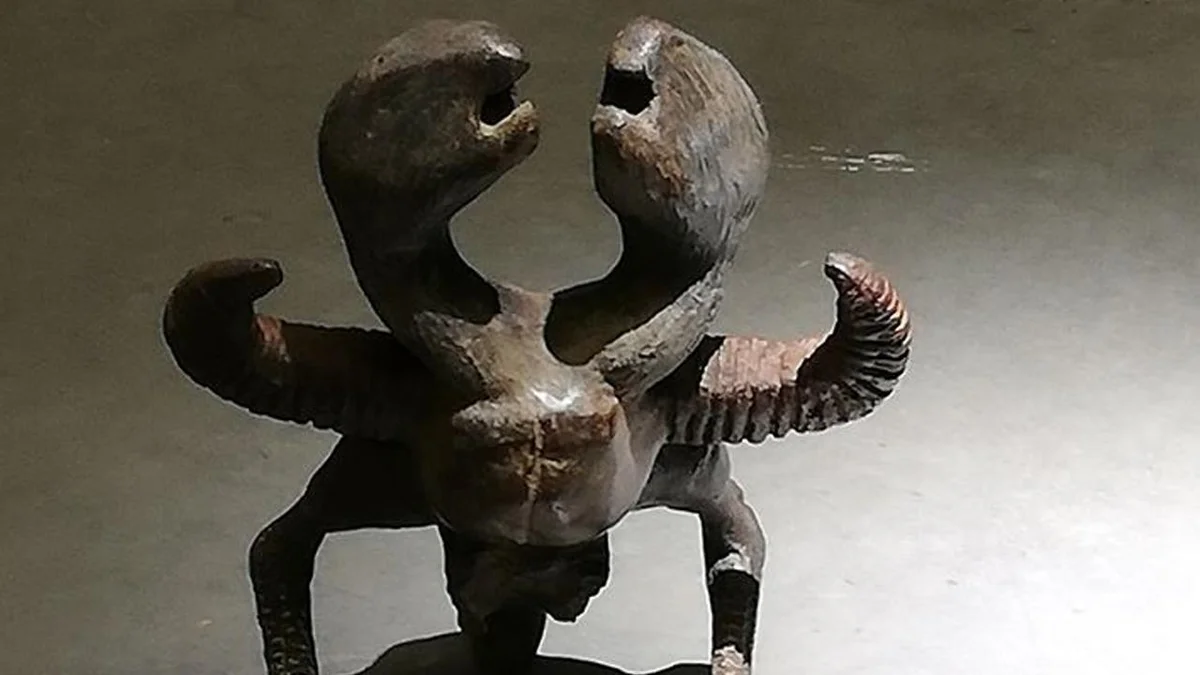 Detail van een sculptuur bij LABIOMISTA